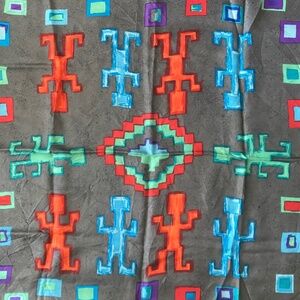 Vintage Liberty of London Silk Scarf - Geometric Tribal Print- with OG packaging